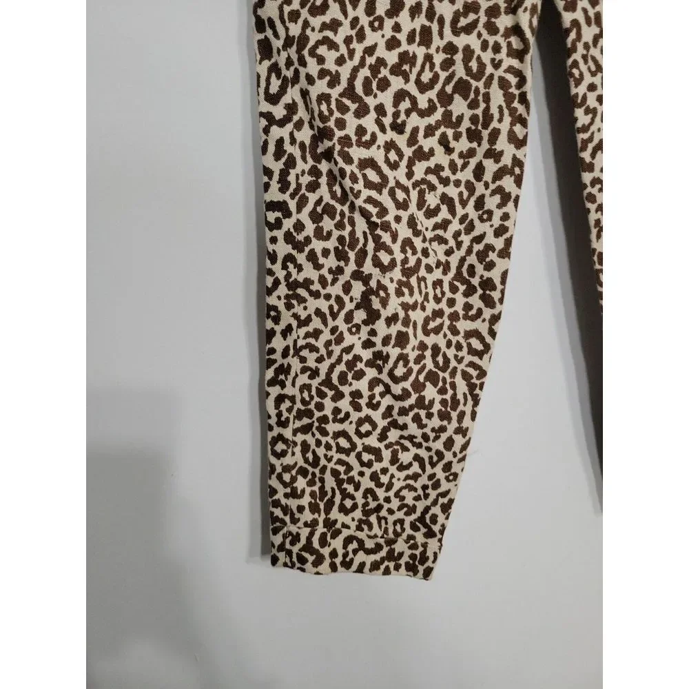 J Crew Women's Pants Size‎ 00 Leopard Print Capri